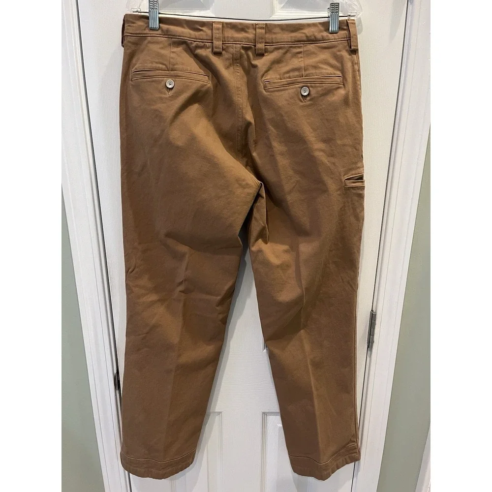 Duluth Trading Co Mens Flex Ballroom Khakis Brown Relaxed Fit Work Pants 32x30